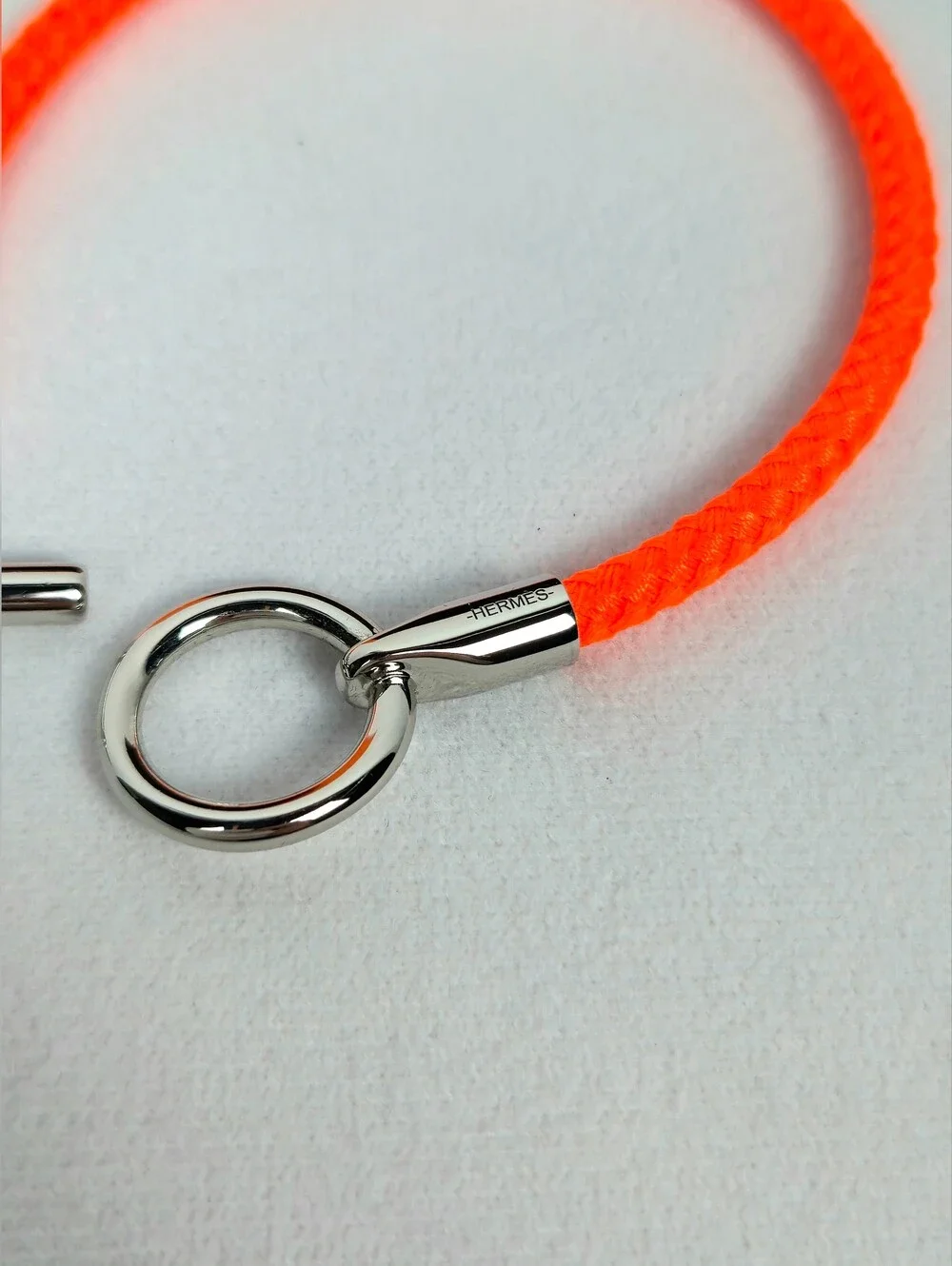 Hermès Unisex Glenan Bracelet T5 XL Tangerine Orange 7.25